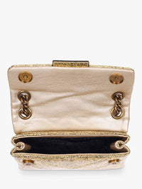 Thumbnail for Kurt Geiger London Women's Cross Body Bag Gold Glitter Mini Kensington