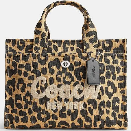 Coach Women's Cargo Tote Bag with Leopard Print | Canvas