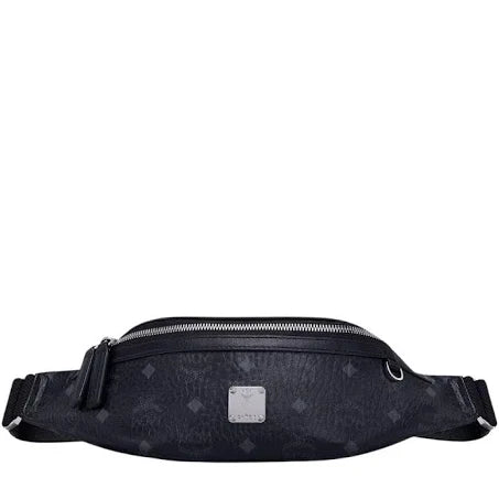 MCM FURSTEN BELT BAG IN VISETOS COGNAC BLACK