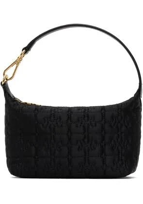 GANNI Black Small Butterfly Satin Pouch