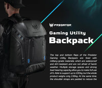 Thumbnail for Acer Predator Notebook Gaming Utility Backpack Notebook Carrying Backp