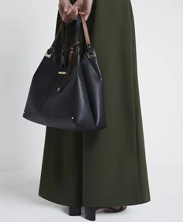River Island Womens Black Slouch Tote Bag in One Size