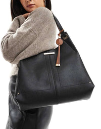 Thumbnail for River Island Womens Black Slouch Tote Bag in One Size