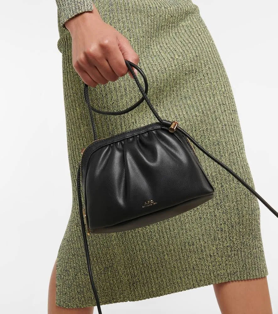 A.P.C. Black Small Bourse Ninon Bag