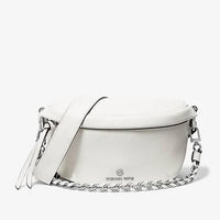 Thumbnail for Michael Kors Slater Extra-Small Pebbled Leather Sling Pack - Optic White