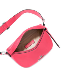 Thumbnail for Michael Kors Slater Extra-Small Pebbled Leather Sling Pack - Optic White