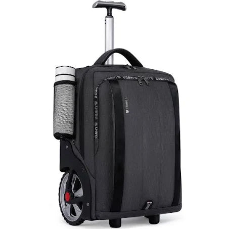 Rolling Backpack Wheeled Backpack, Business Bag, Carry on Luggage Waterproof Bag ...