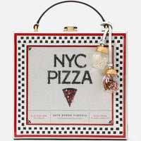 Thumbnail for Kate Spade New York Slice 3D Pizza Embellished Satin Box Bag