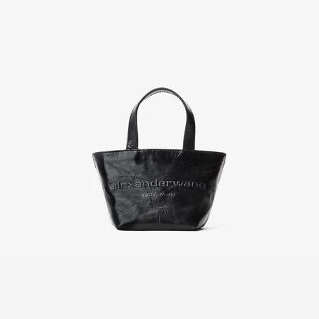 Alexander Wang Women's Punch Mini Tote Bag In Crackle Patent Leather - Black - Totes