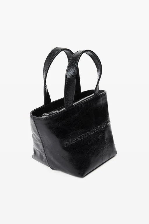 Alexander Wang Women's Punch Mini Tote Bag In Crackle Patent Leather - Black - Totes