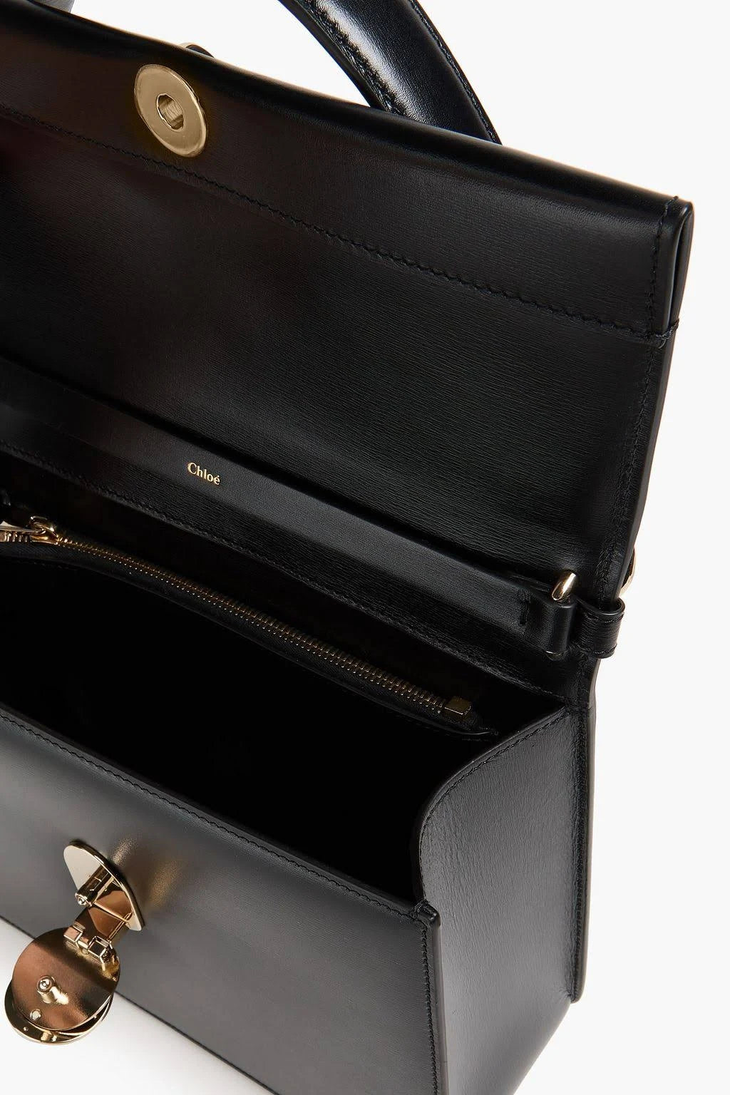Chloé Penelope Leather Tote - Women - Black Top Handle Bags