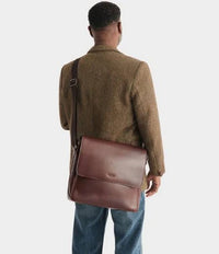 Thumbnail for Osprey London - The Carter Leather XL Messenger Bag - Brown