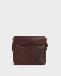 Thumbnail for Osprey London - The Carter Leather XL Messenger Bag - Brown