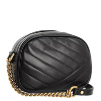 Thumbnail for Tory Burch Kira Chevron Small Camera Bag - Black