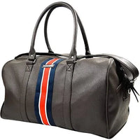 Thumbnail for Lambretta Mens Retro Sports Zipped Faux Leather Duffle Bag - L / Navy