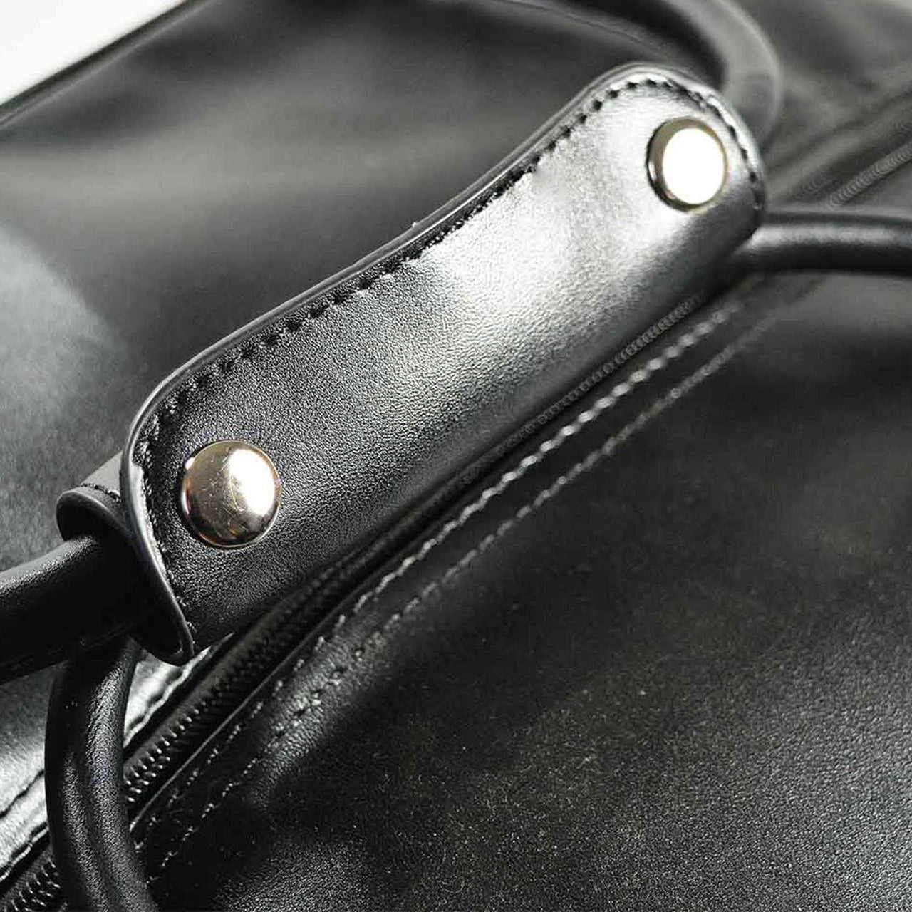 Lambretta Mens Retro Sports Zipped Faux Leather Duffle Bag - L / Navy