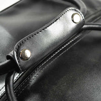 Thumbnail for Lambretta Mens Retro Sports Zipped Faux Leather Duffle Bag - L / Navy