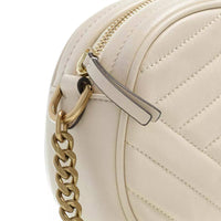Thumbnail for Tory Burch Kira Chevron Small Camera Bag - New Cream
