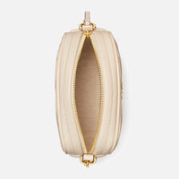Thumbnail for Tory Burch Kira Chevron Small Camera Bag - New Cream