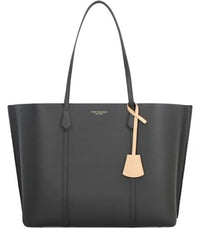 Thumbnail for Tory Burch Black Leather Perry Triple- Compartment Tote Bag