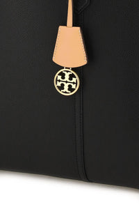 Thumbnail for Tory Burch Black Leather Perry Triple- Compartment Tote Bag