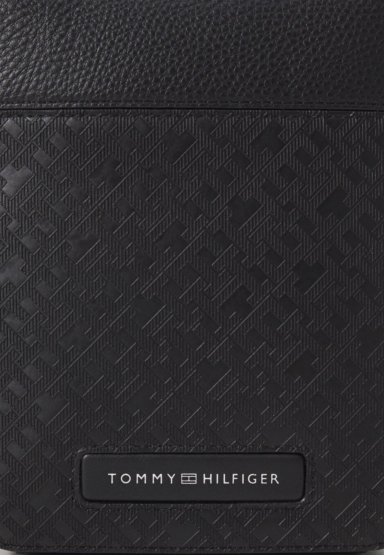 Tommy Hilfiger - TH Monogram Pebble Grain Reporter Bag - Men - Black - One Size