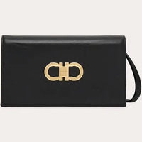 Thumbnail for Ferragamo Mini Double Gancini Bag - Black