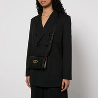 Thumbnail for Ferragamo Mini Double Gancini Bag - Black