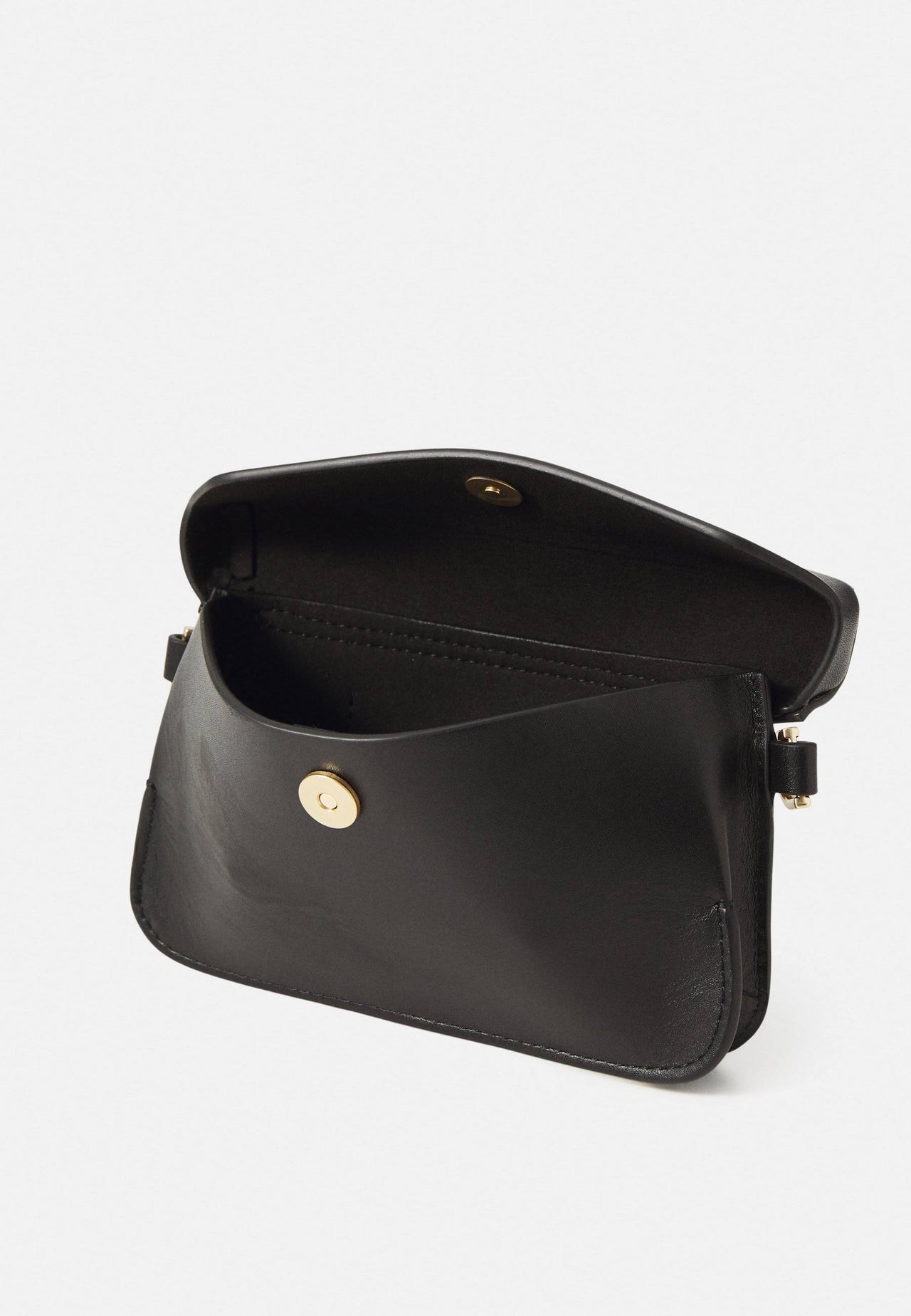 AllSaints Zoe Leather Crossbody Bag in Black
