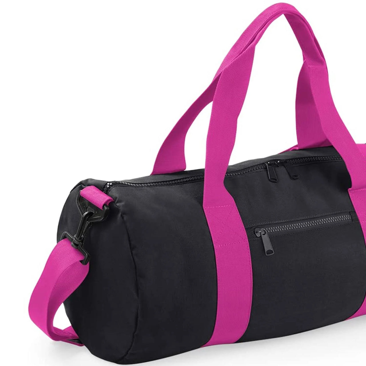 Bagbase - Plain Varsity Barrel Duffle Bag (20 Litres) Pack of 2 - Black