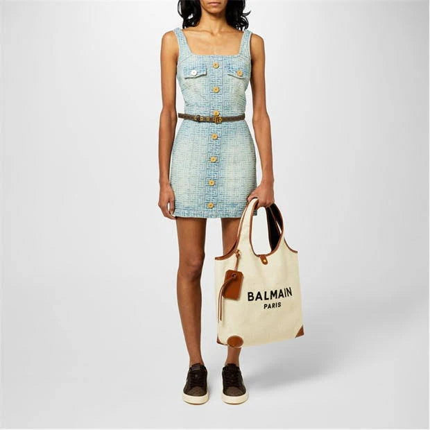 BALMAIN B-Army Grocery Bag - Brown