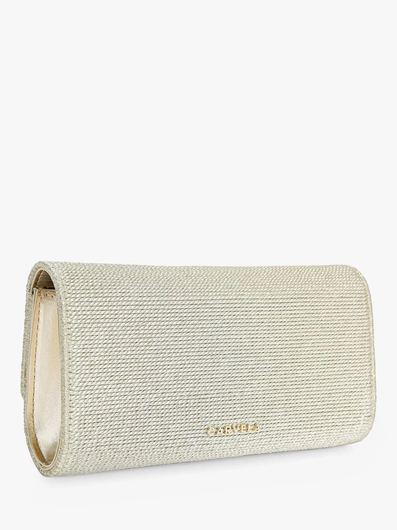 Carvela Gala Clutch Fabric Bag Gold