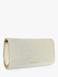 Thumbnail for Carvela Gala Clutch Fabric Bag Gold