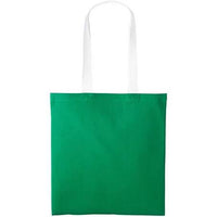 Thumbnail for Custom Nutshell Varsity Cotton Shopper Long Handle Colours Kelly Green/White Size ...