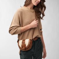 Thumbnail for Fossil Women's Harwell Leather Small Flap Crossbody Bag