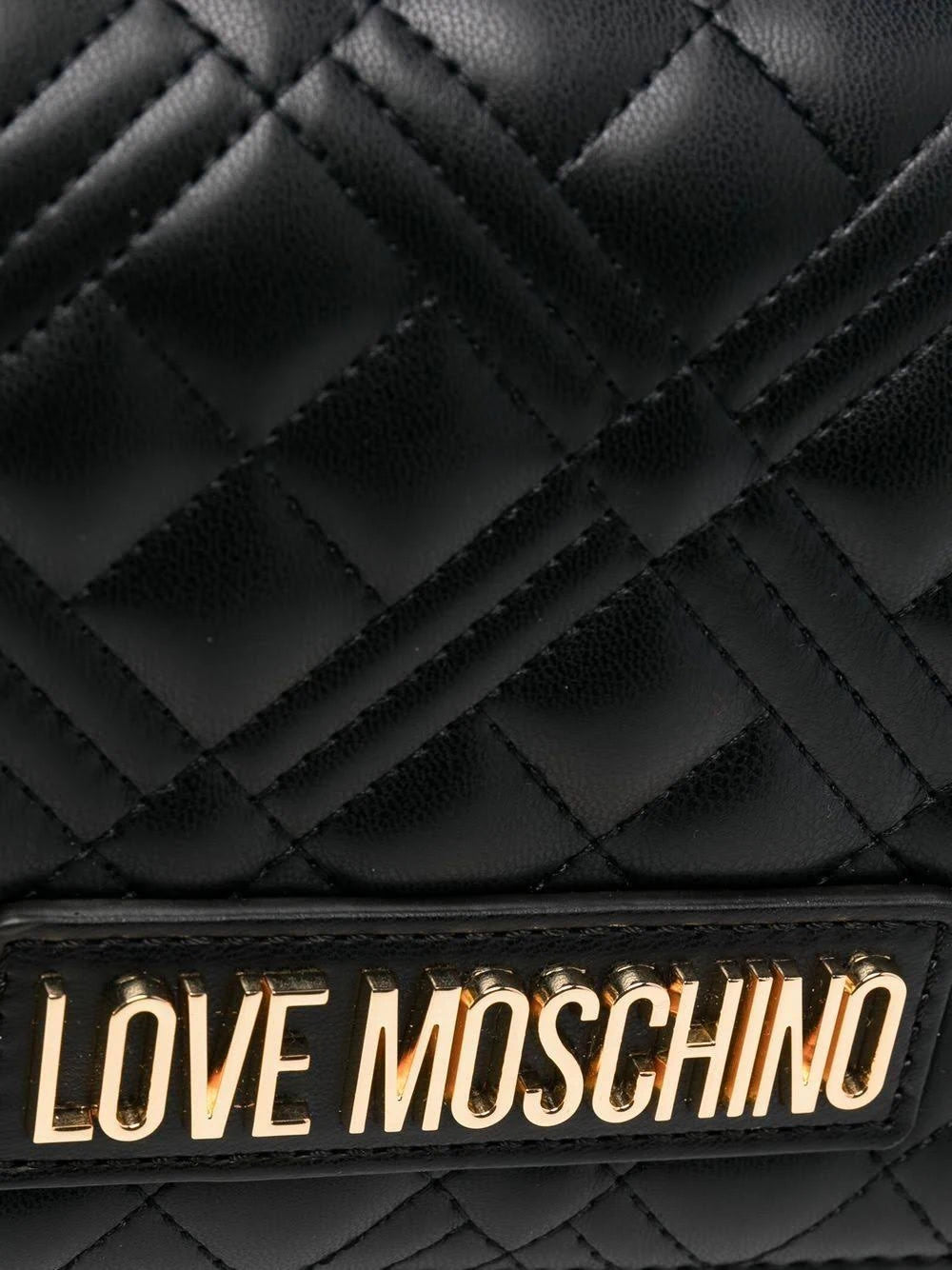 Love Moschino quilted-finish Crossbody Bag - Black