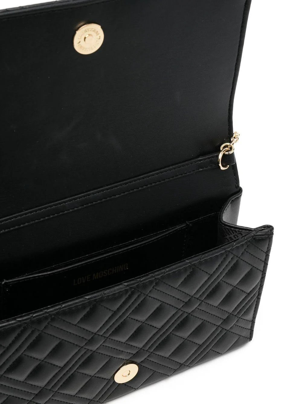 Love Moschino quilted-finish Crossbody Bag - Black