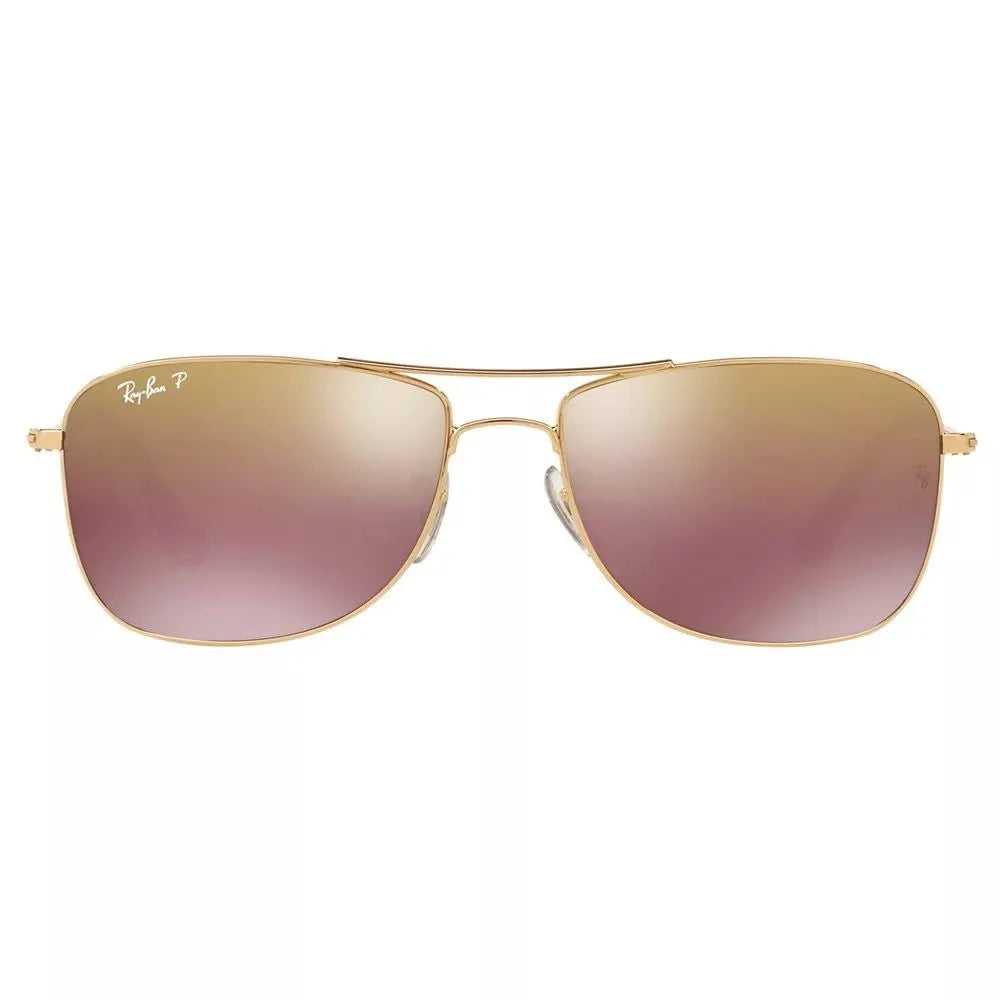 Ray-Ban RB3543 Chromance Gold - Unisex Sunglasses, Purple Lens