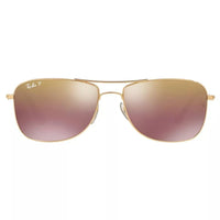 Thumbnail for Ray-Ban RB3543 Chromance Gold - Unisex Sunglasses, Purple Lens