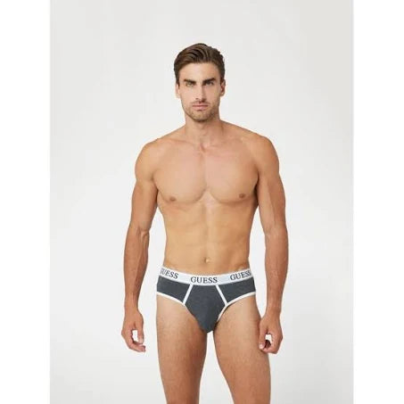 Guess, Man, Pack 3 Melange Briefs, Grey, Size S