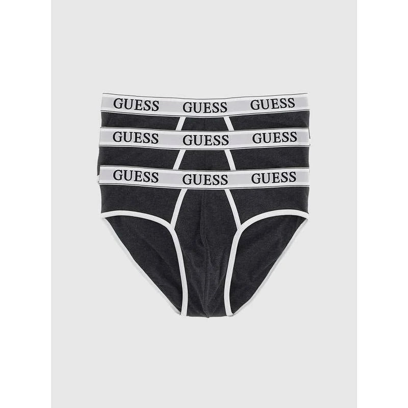 Guess, Man, Pack 3 Melange Briefs, Grey, Size S