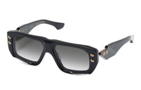 Thumbnail for DITA HYPHER-1183 Semi Metal/Plastic Mens Sunglasses, DTS466-A-01 BLACK - WHITE GOLD