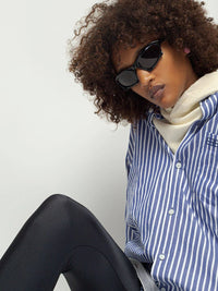 Thumbnail for Balenciaga Bat Rectangle Sunglasses 001 Black