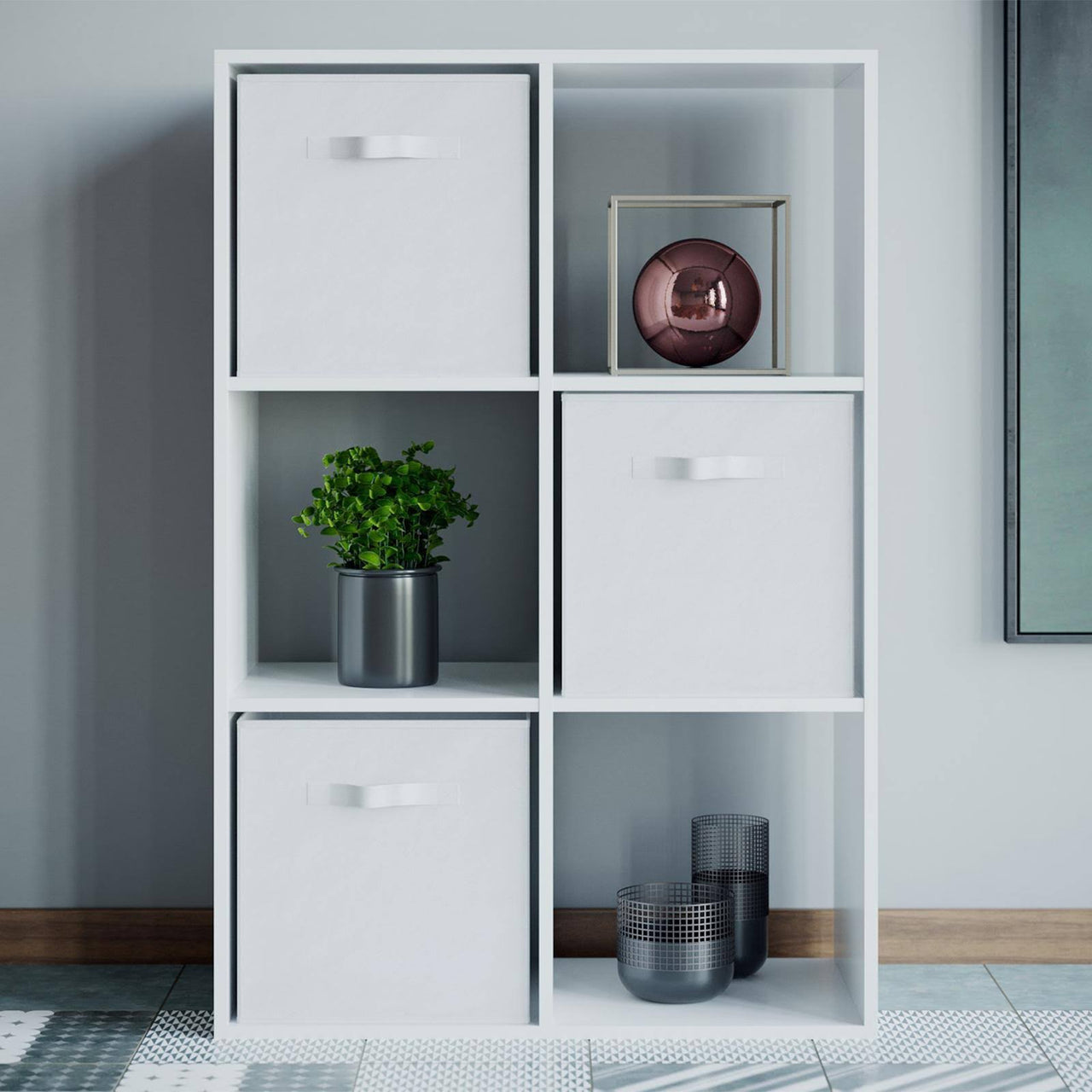 Flexi Storage Clever Cube White 2 x 3 Compact Storage Unit