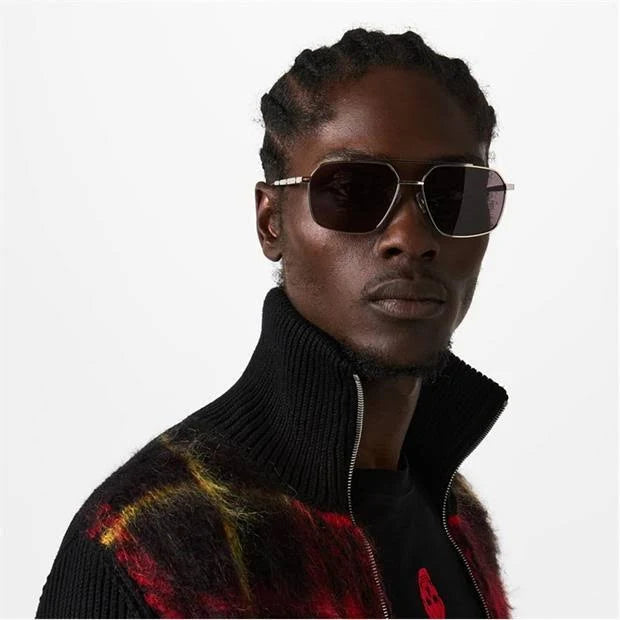 ALEXANDER MCQUEEN Aviator Sunglasses - Silver