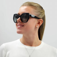 Thumbnail for Prada Pr 16RS 1AB0A7 Black Sunglasses