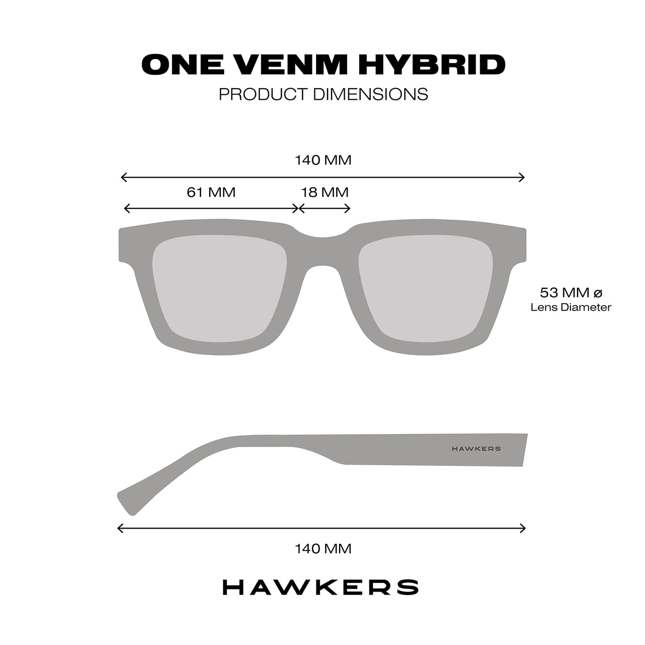Hawkers One Venm Hybrid Sunglasses Chrome