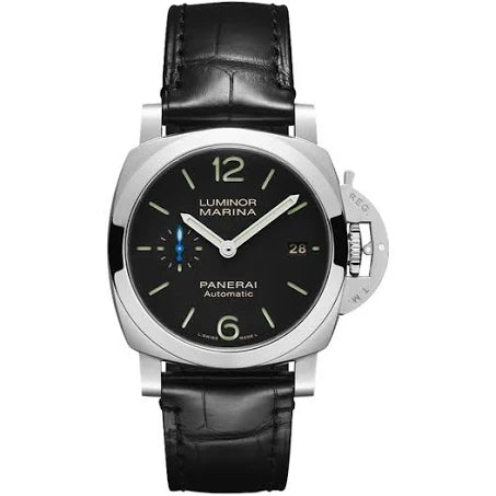 Panerai Luminor Marina Quaranta 40mm Black Dial Automatic Strap Watch