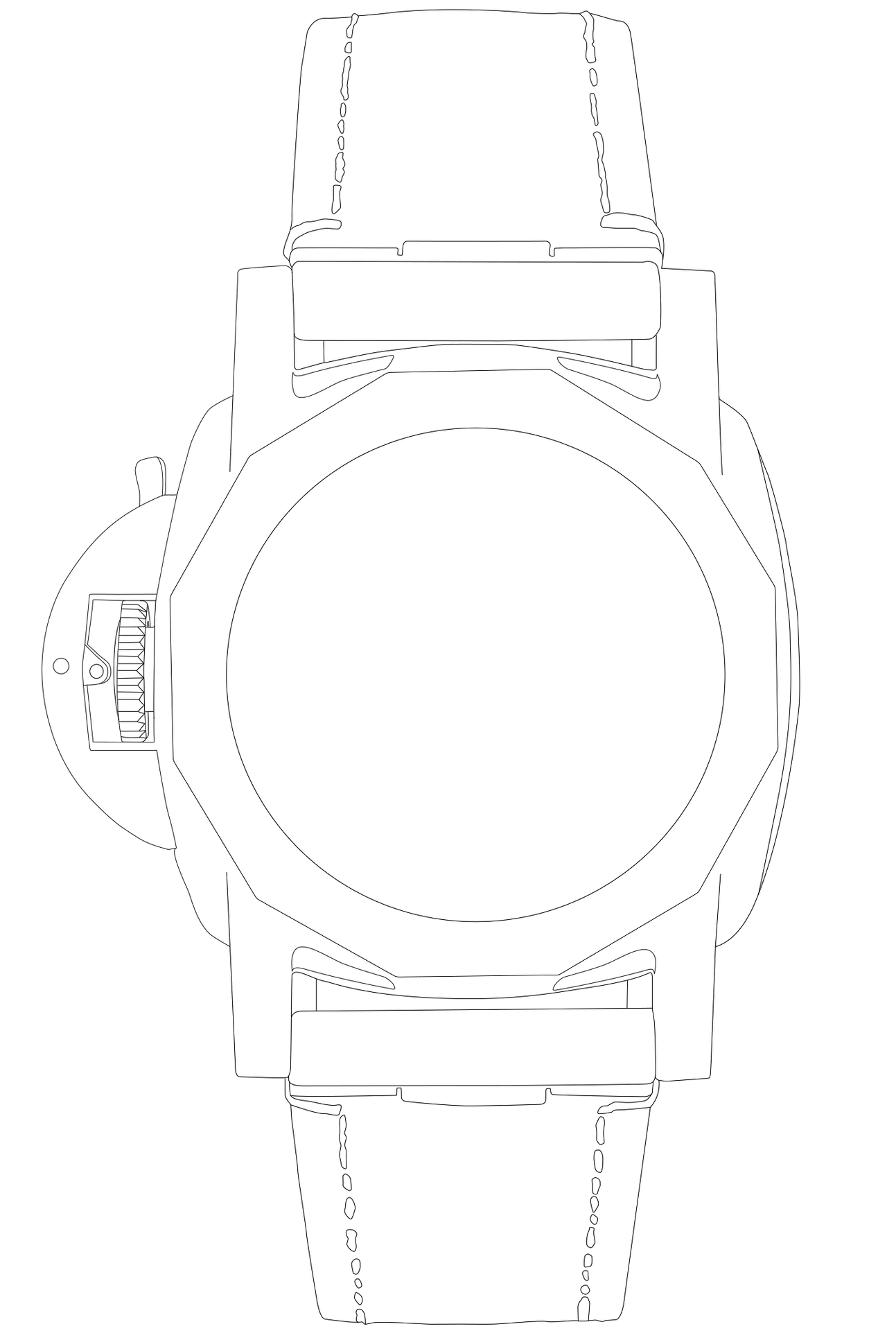Panerai Luminor Marina Quaranta 40mm Black Dial Automatic Strap Watch