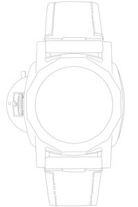 Thumbnail for Panerai Luminor Marina Quaranta 40mm Black Dial Automatic Strap Watch